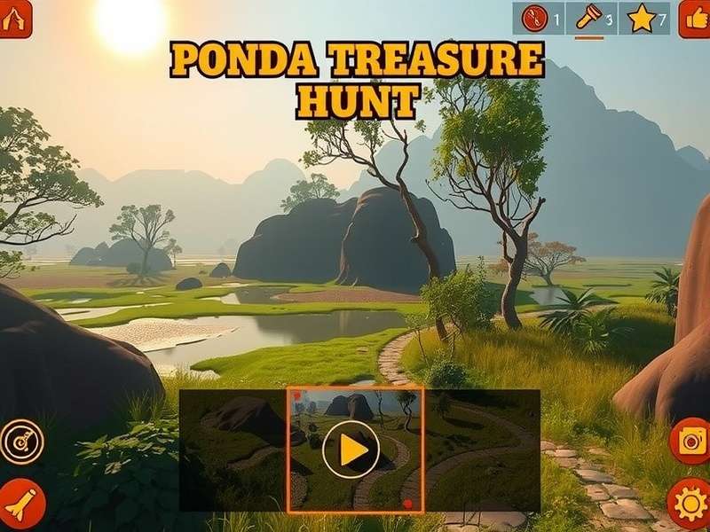 Ponda Treasure Hunt gameplay screenshot showing treasure hunting in Indian landscape